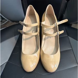 Women’s Vintage Chunky Platform Block Heel Mary Janes with Double Straps